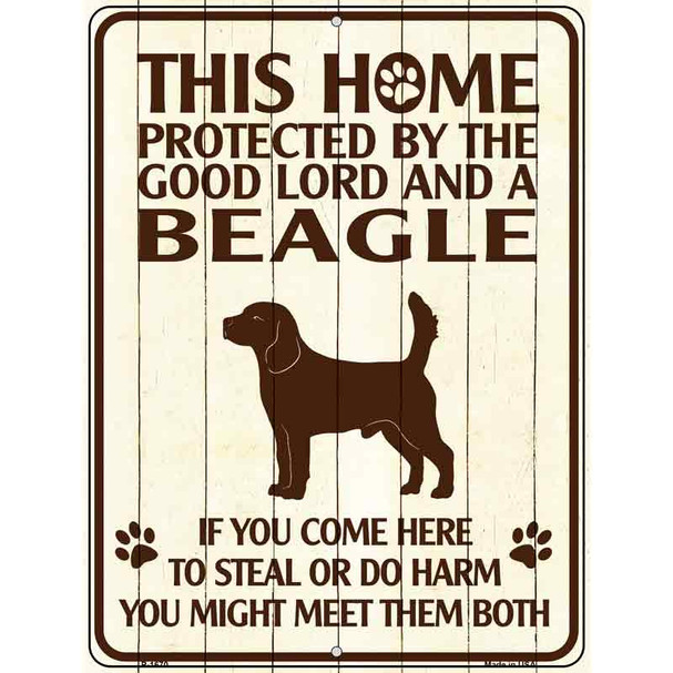 This Home Protected By A Beagle Parking Sign Metal Novelty Wholesale