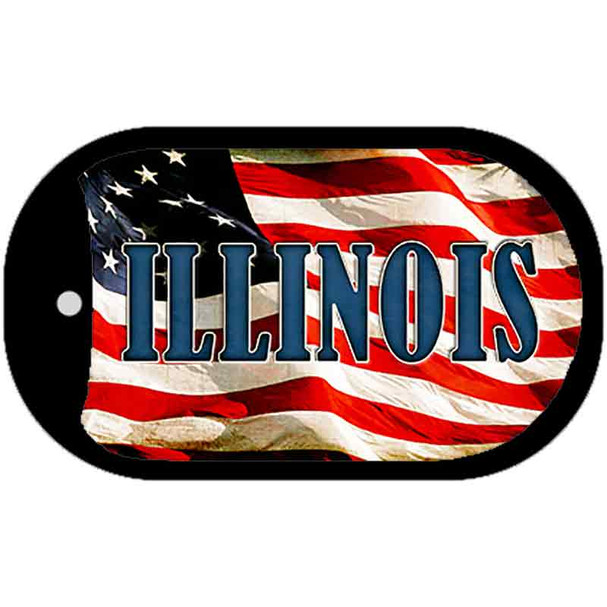 Illinois Wholesale Metal Novelty Dog Tag Necklace