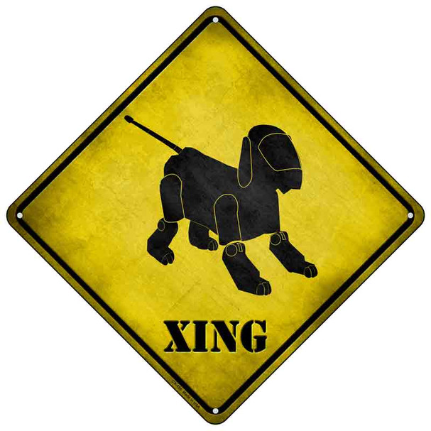 Robot Dog Xing Wholesale Novelty Metal Crossing Sign