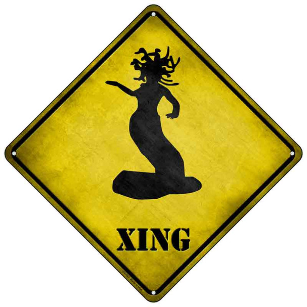 Medusa Xing Wholesale Novelty Metal Crossing Sign