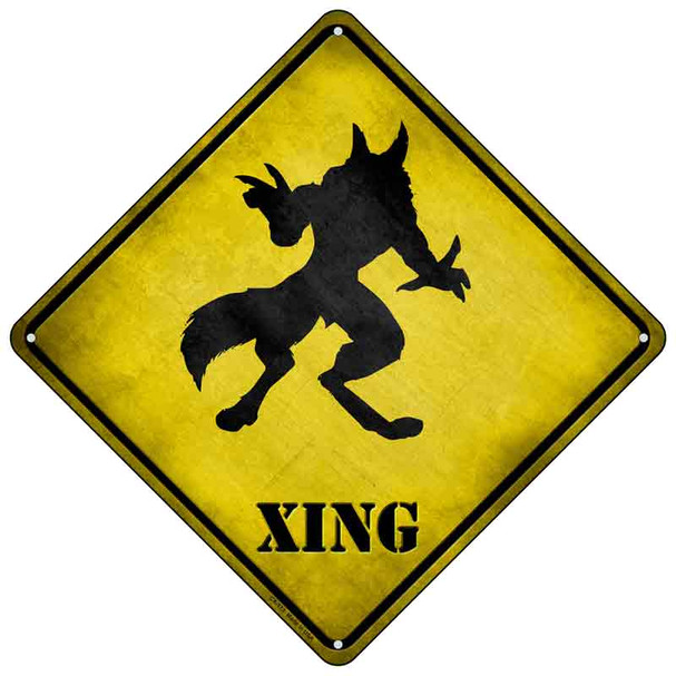 Werewolf Xing Novelty Metal Crossing Sign Wholesale
