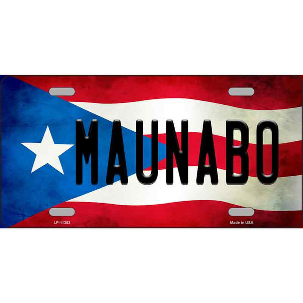 Maunabo Puerto Rico Flag License Plate Metal Novelty Wholesale