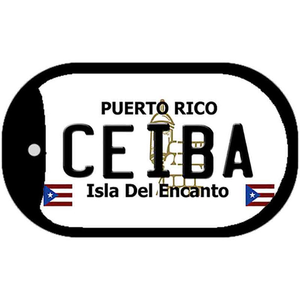 Ceiba Puerto Rico Flag Dog Tag Kit Wholesale Metal Novelty Necklace