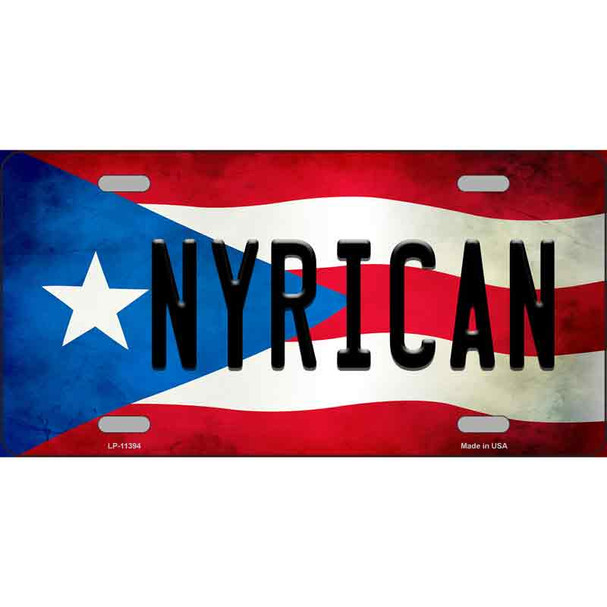 Nyrican Puerto Rico Flag License Plate Metal Novelty Wholesale