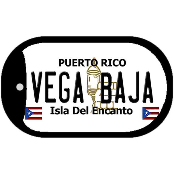 Vega Baja Puerto Rico Flag Dog Tag Kit Wholesale Metal Novelty Necklace