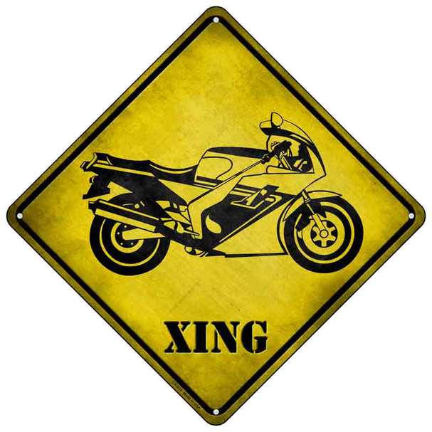 High Speed Motorcycle Xing Wholesale Novelty Metal Crossing Sign