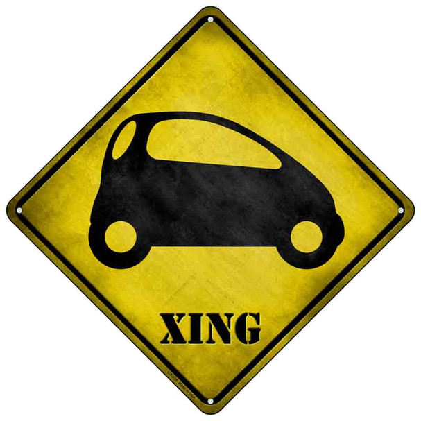 Smart Car Xing Wholesale Novelty Metal Crossing Sign