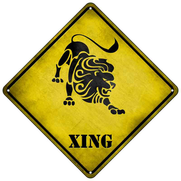 Leo Zodiac Animal Xing Wholesale Novelty Metal Crossing Sign