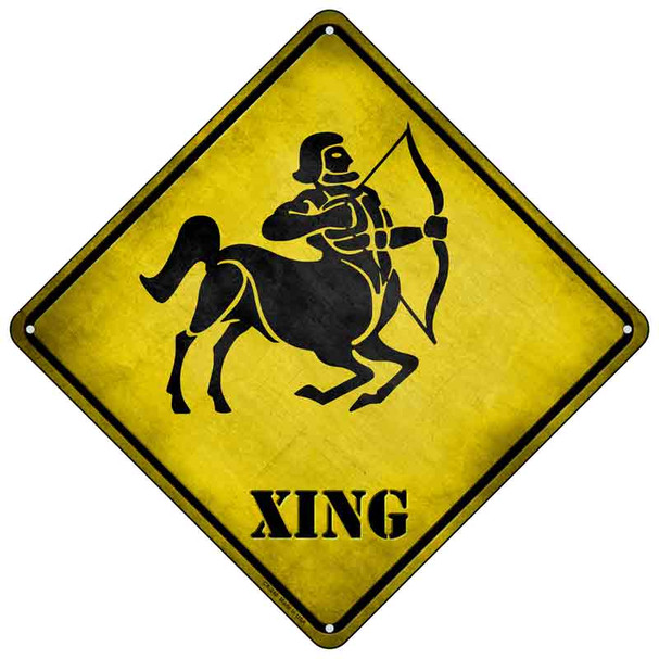 Sagittarius Zodiac Animal Xing Wholesale Novelty Metal Crossing Sign