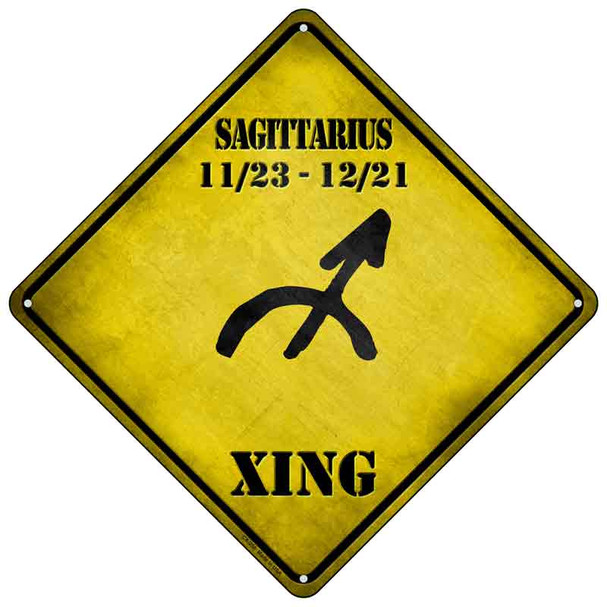 Sagittarius Zodiac Symbol Xing Wholesale Novelty Metal Crossing Sign