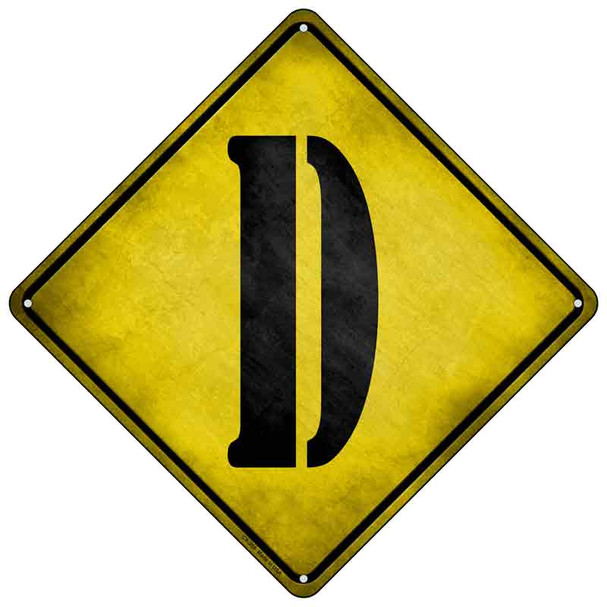 Letter D Xing Novelty Metal Crossing Sign Wholesale