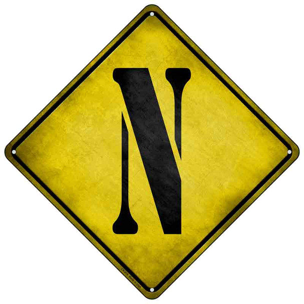 Letter N Xing Novelty Metal Crossing Sign Wholesale