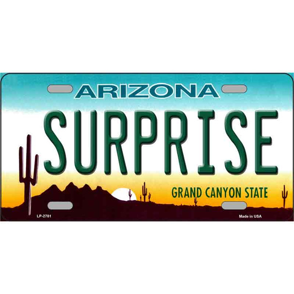 Surprise Arizona Wholesale Metal Novelty License Plate