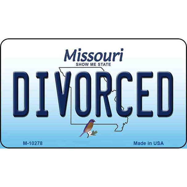 Divorced Missouri State License Plate Wholesale Magnet
