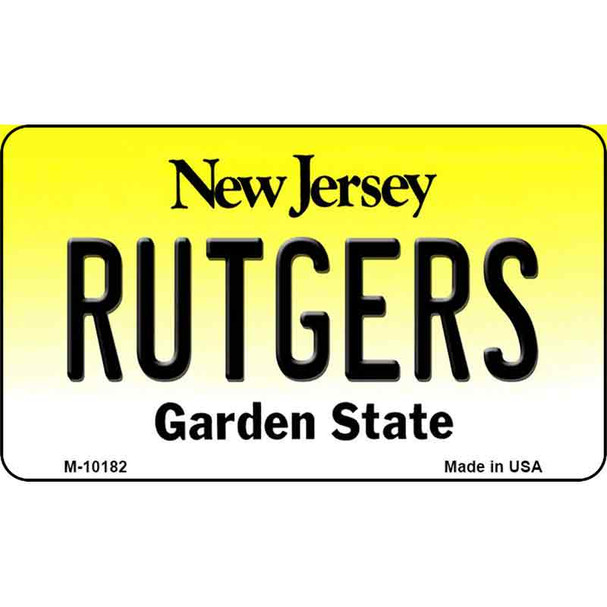 Rutgers New Jersey State License Plate Wholesale Magnet