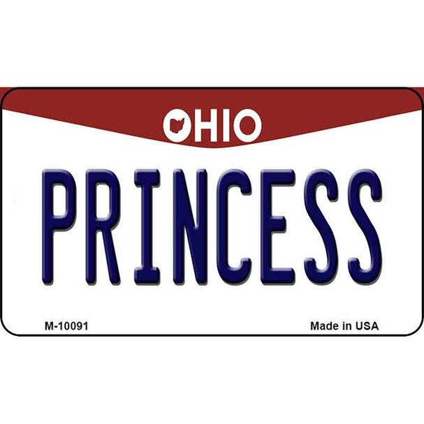 Princess Ohio State License Plate Wholesale Magnet