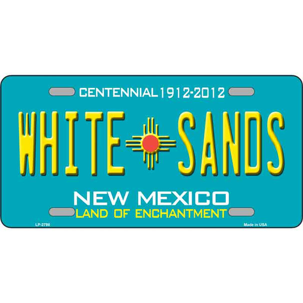 White Sands New Mexico Teal Wholesale Novelty Metal License Plate