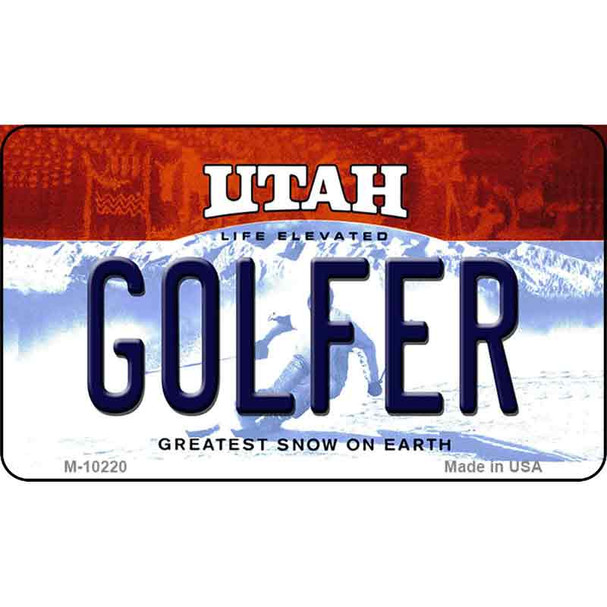 Golfer Utah State License Plate Wholesale Magnet