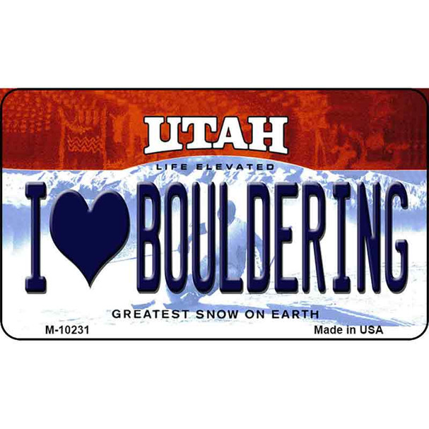 I Love Bouldering Utah State License Plate Wholesale Magnet