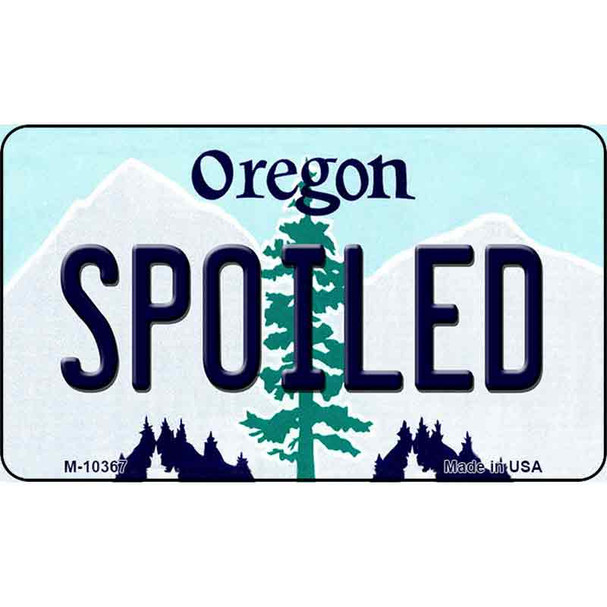 Spoiled Oregon State License Plate Wholesale Magnet