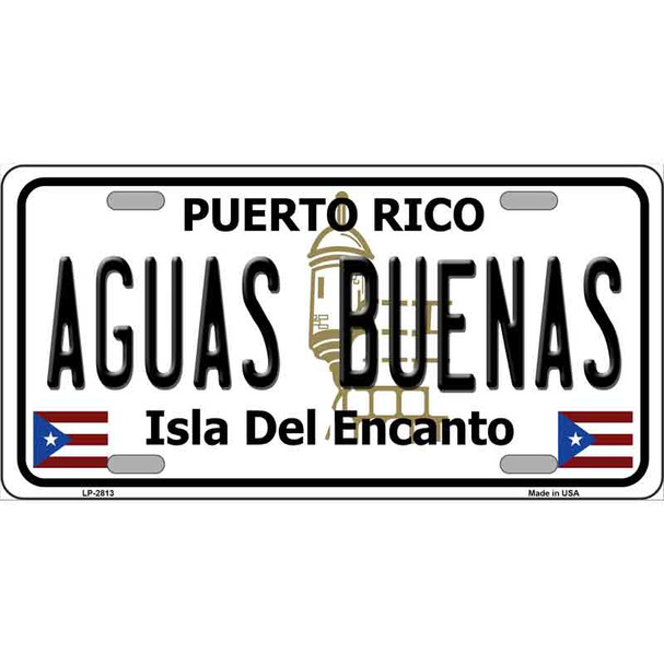 Aguas Buenas Puerto Rico Wholesale Metal Novelty License Plate