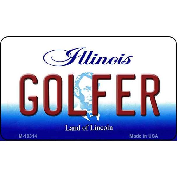 Golfer Illinois State License Plate Wholesale Magnet