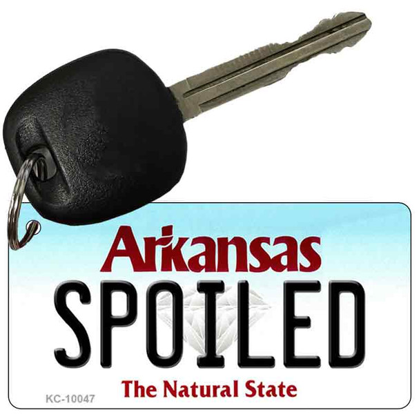 Spoiled Arkansas State License Plate Wholesale Key Chain