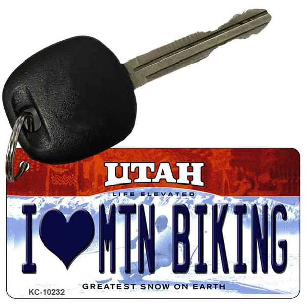 I Love Mtn Biking Utah State License Plate Wholesale Key Chain