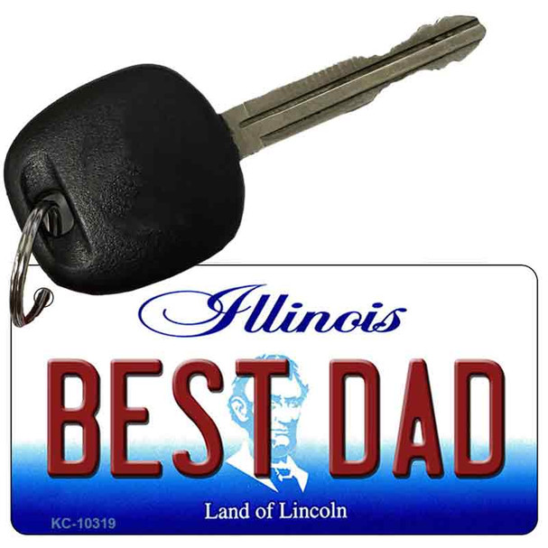 Best Dad Illinois State License Plate Wholesale Key Chain