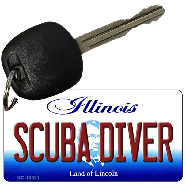 Scuba Diver Illinois State License Plate Wholesale Key Chain