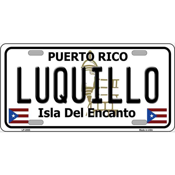 Luquillo Puerto Rico Novelt Wholesale Metal Novelty License Plate