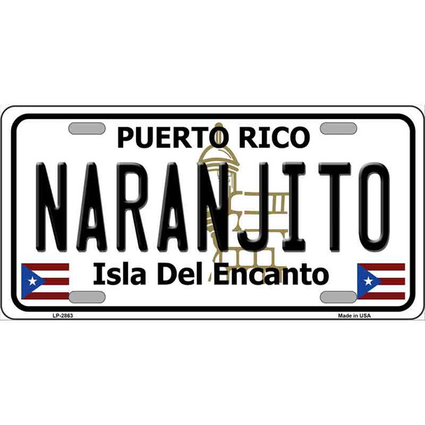 Naranjito Puerto Rico Wholesale Metal Novelty License Plate