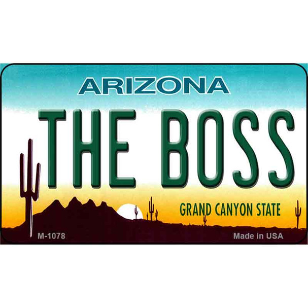 The Boss Arizona State License Plate Wholesale Magnet