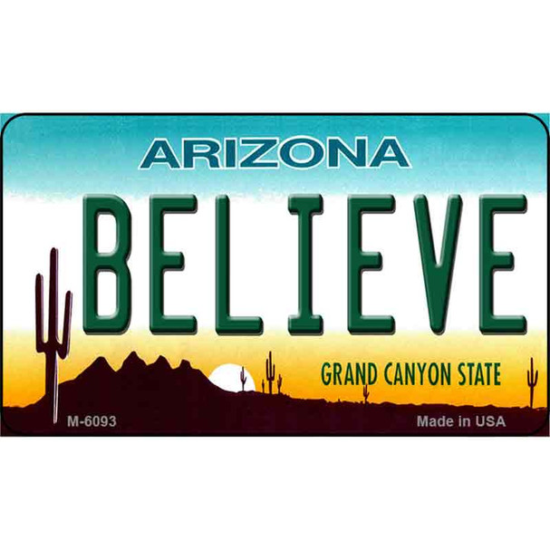 Believe Arizona State License Plate Wholesale Magnet