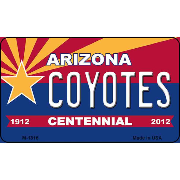 Coyotes Arizona Centennial State License Plate Wholesale Magnet