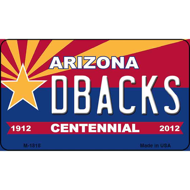 Dbacks Arizona Centennial State License Plate Wholesale Magnet