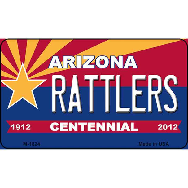 Rattlers Arizona Centennial State License Plate Wholesale Magnet