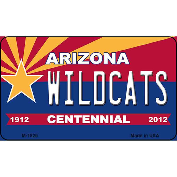 Wildcats Arizona Centennial State License Plate Wholesale Magnet