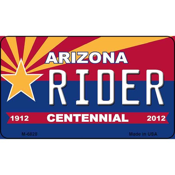 Rider Arizona Centennial State License Plate Wholesale Magnet
