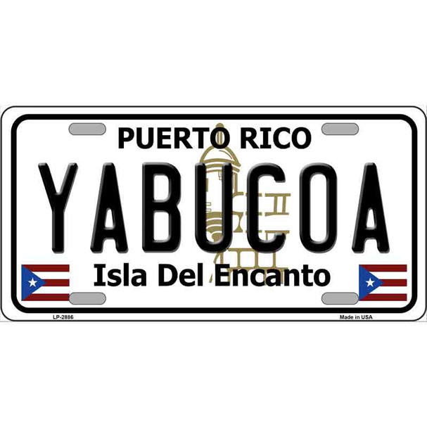 Yabucoa Puerto Rico Wholesale Metal Novelty License Plate