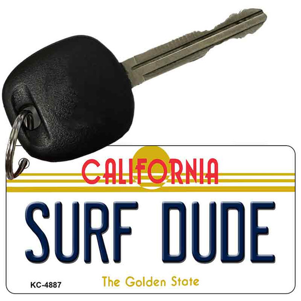 Surf Dude California State License Plate Wholesale Key Chain