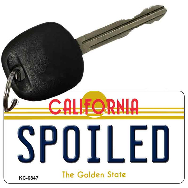 Spoiled California State License Plate Wholesale Key Chain