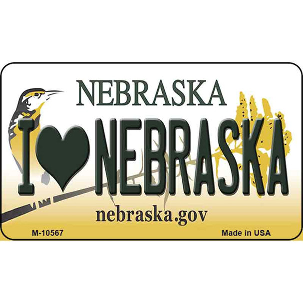 I Love Nebraska State License Plate Wholesale Magnet
