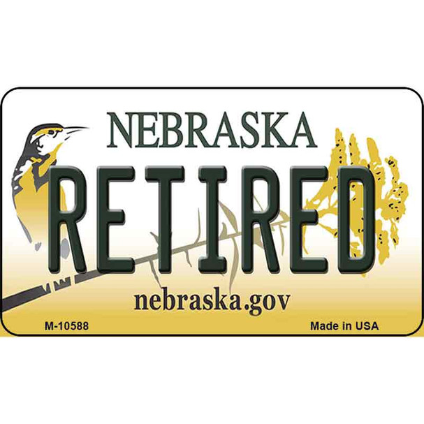 Retired Nebraska State License Plate Wholesale Magnet