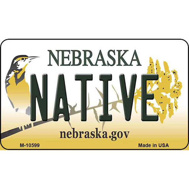 Native Nebraska State License Plate Wholesale Magnet