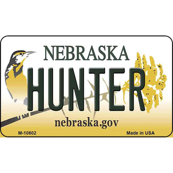 Hunter Nebraska State License Plate Wholesale Magnet