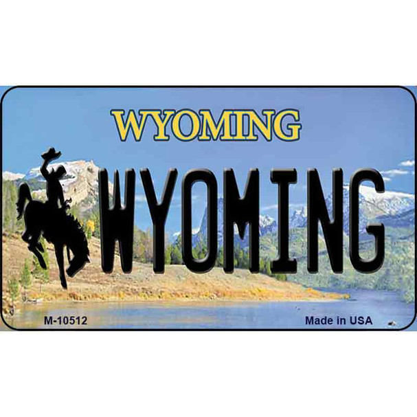 Wyoming State License Plate Wholesale Magnet