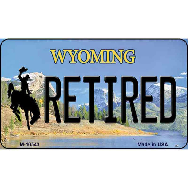 Retired Wyoming State License Plate Wholesale Magnet M-10543