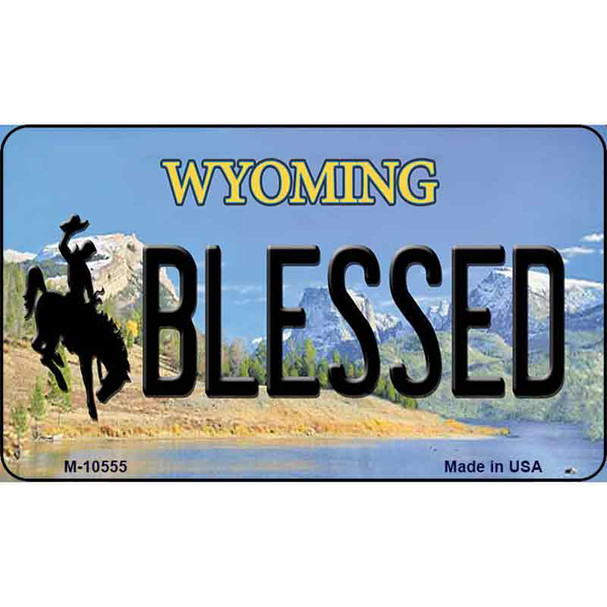 Blessed Wyoming State License Plate Wholesale Magnet