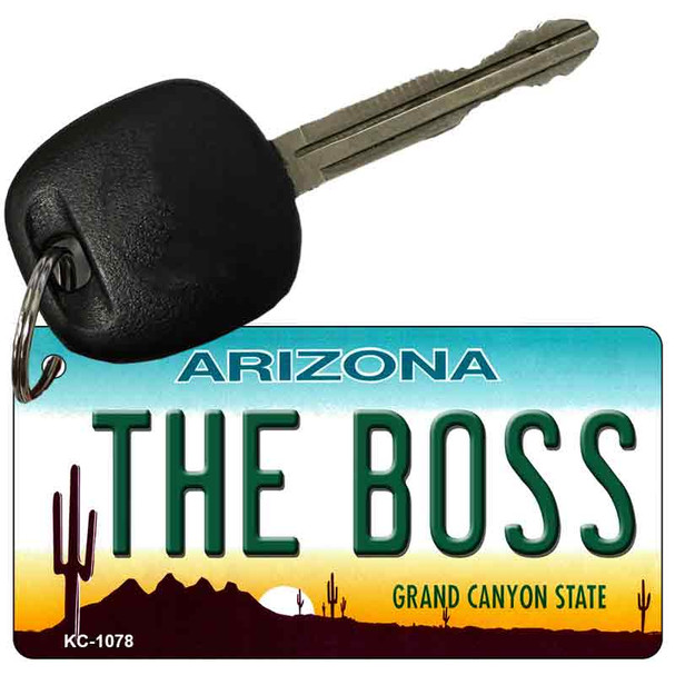 The Boss Arizona State License Plate Wholesale Key Chain